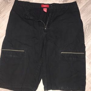 Black cargo shorts